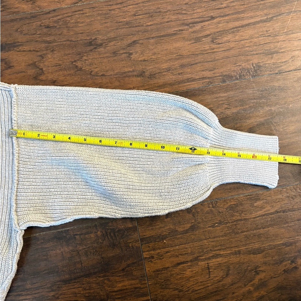 aerie Heather Gray Ribbed Knit Cropped Sweater Top - Picture 11 of 15